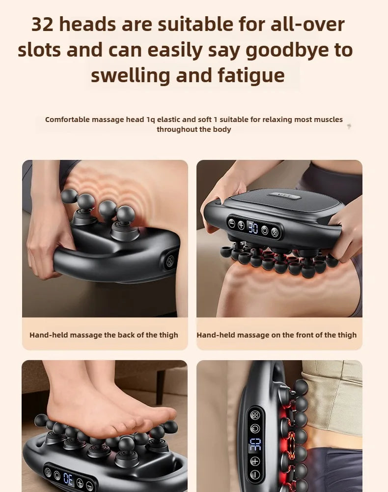 32-Head Smart Fascia Massage Gun