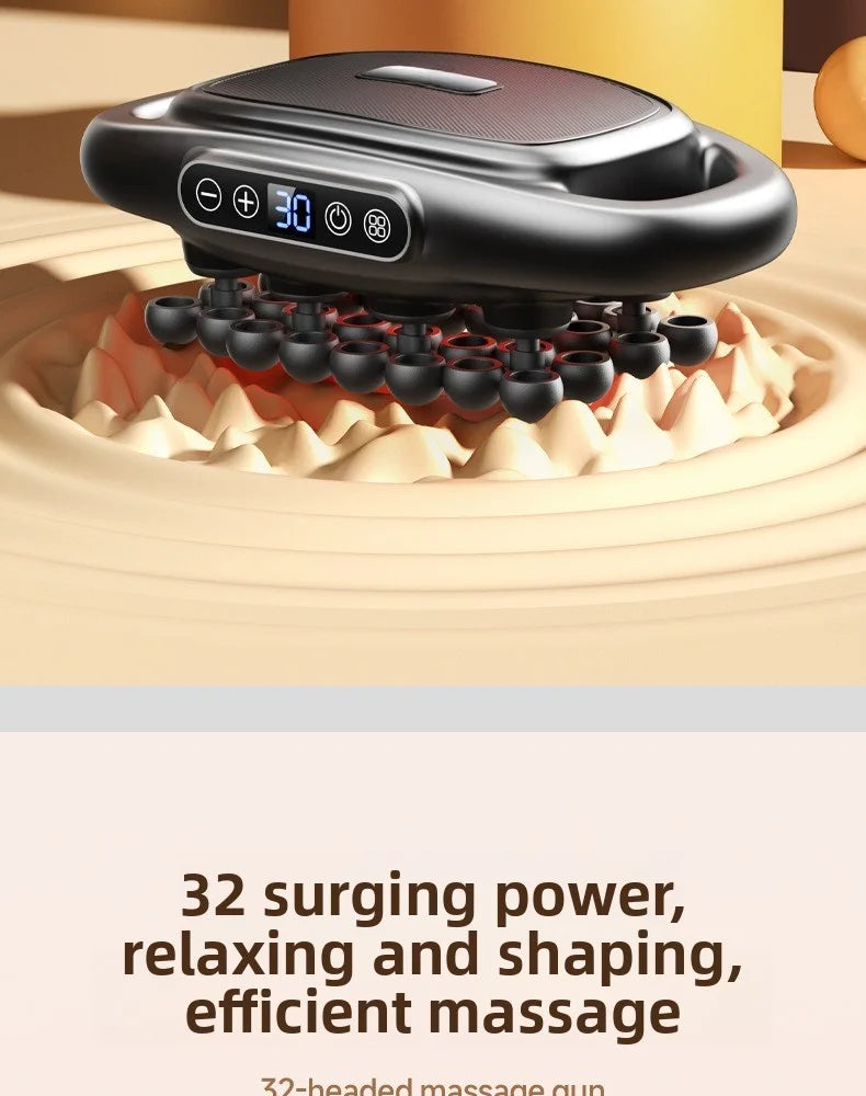 32-Head Smart Fascia Massage Gun