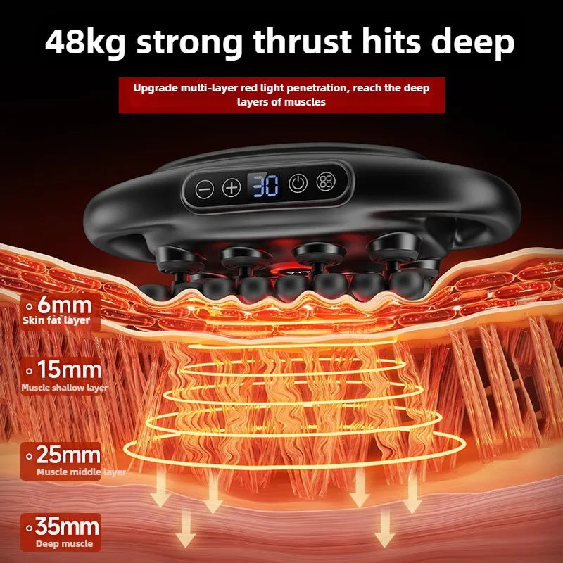 32-Head Smart Fascia Massage Gun
